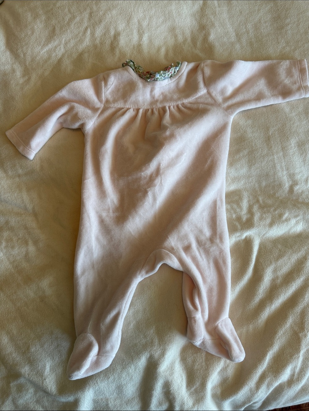 Cyrillus Pale Pink Footed Baby One-Piece